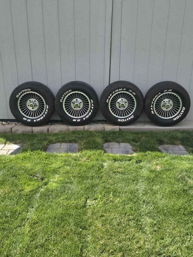 Western, turbine stile wheels with good condition tires 