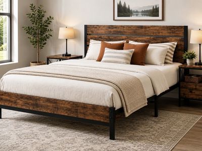 Full Size Platform Bed Frame — Brand New Metal Frame