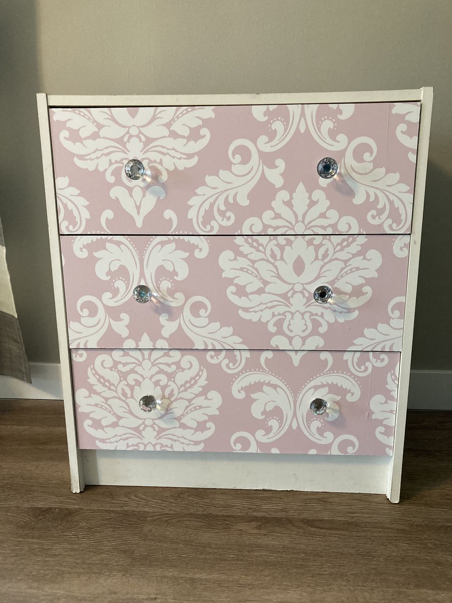 Small Pink and White Dresser