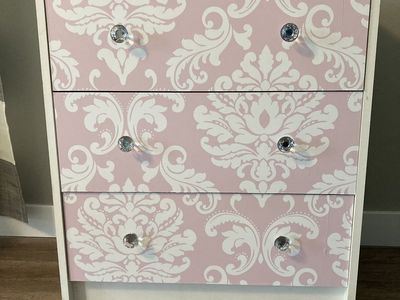 Small Pink and White Dresser