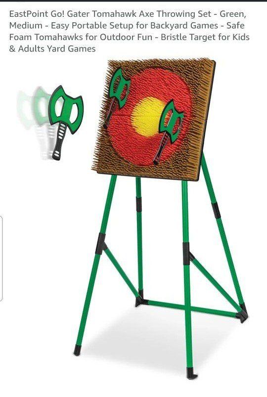 Go Gater Gator Foam Bristle Target Axe Throwing Indoor/Outdoor Kids Family Activity Lawn Game Toy