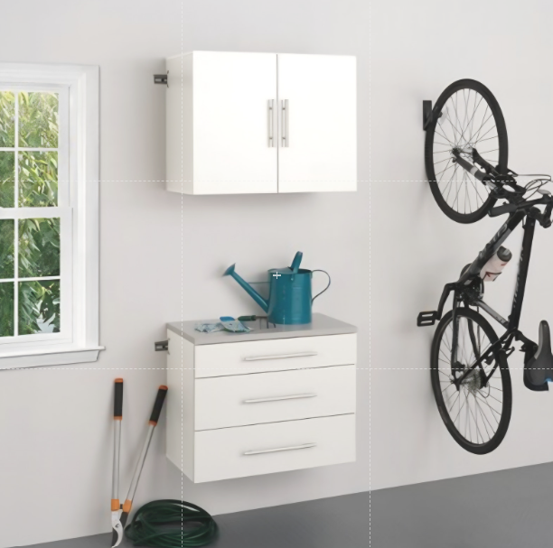 Prepac HangUps 30-in W x 24-in H x 16-in D Wall-mounted Composite wood Garage Cabinet in
