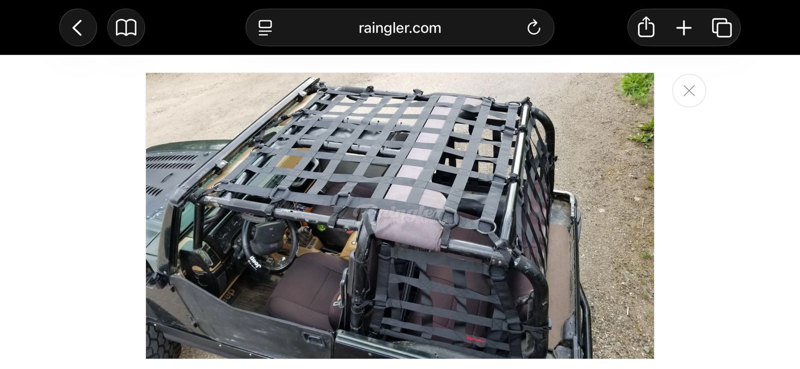 Raingler full cab net system $250