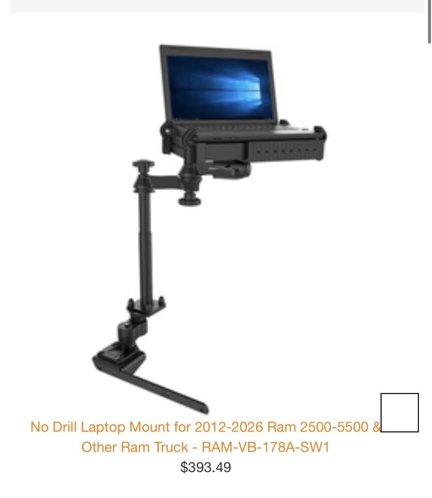 RAM LAPTOP MOUNT. For 12-26 Dodge Ram