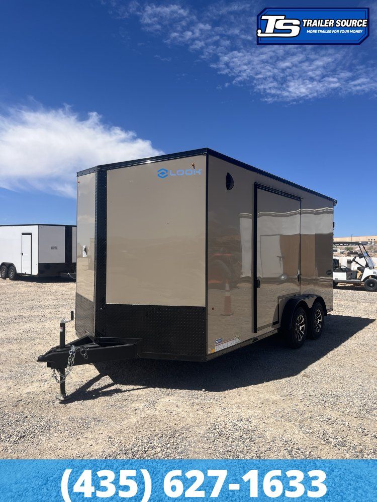 7.5x16 Look Element SE Enclosed Cargo Trailer - 7'0" Interior - 7K GVWR - .080 PolyCor, Alloy Wheels, Black Out Package, Escape