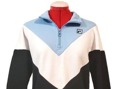 “FILA” Chevron Color-Block Zip Sweatshirt – Size S