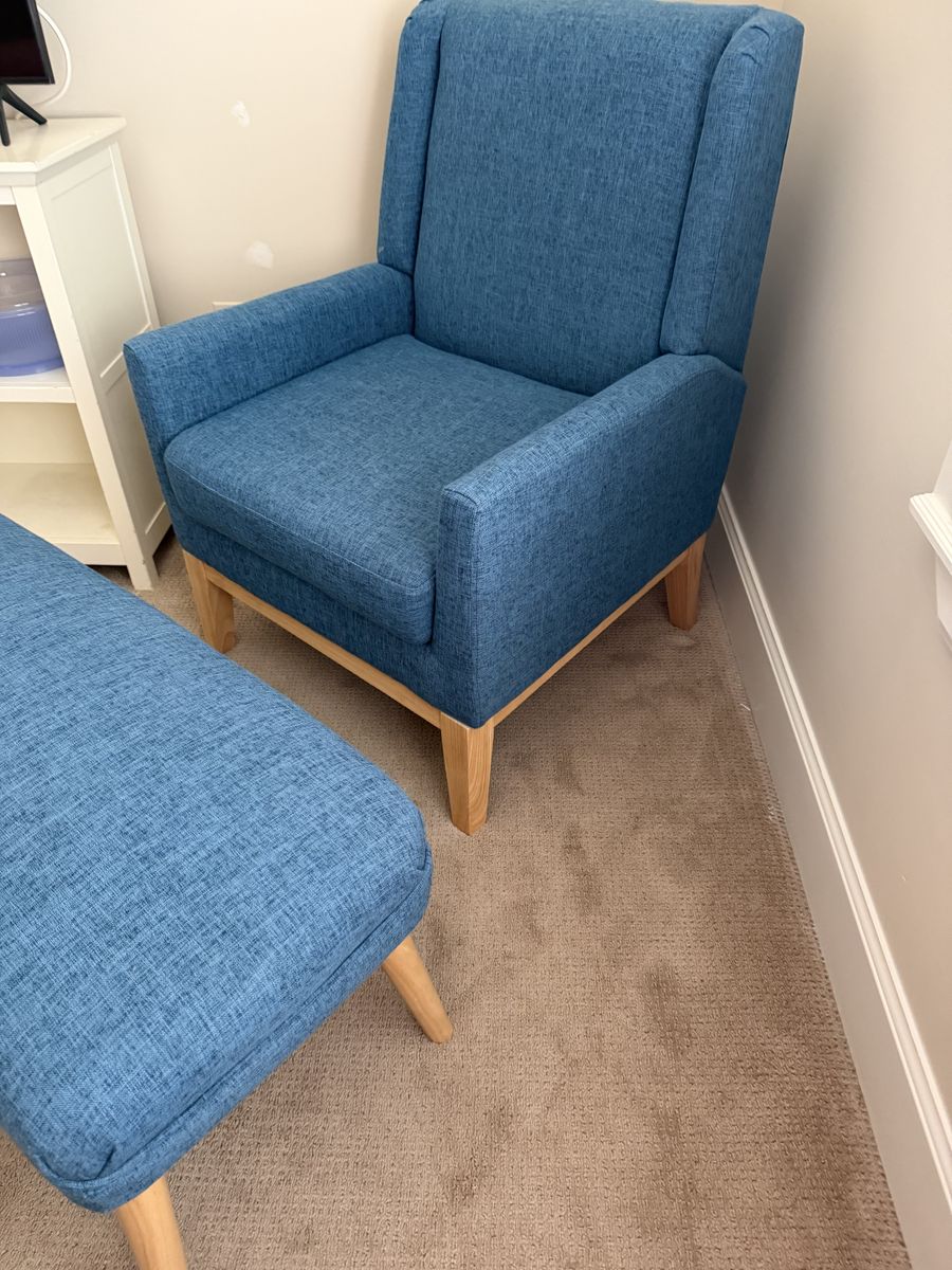 Blue Chair And Bench