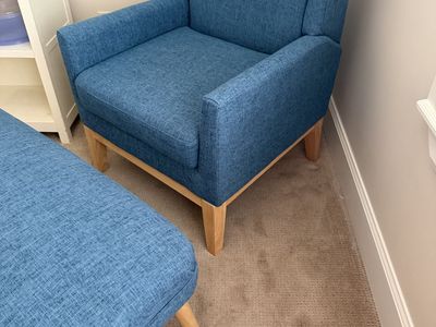 Blue Chair And Bench