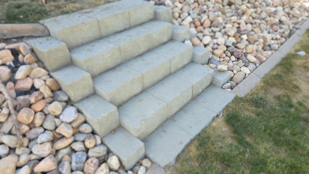 Cinderblock Landscaping Steps