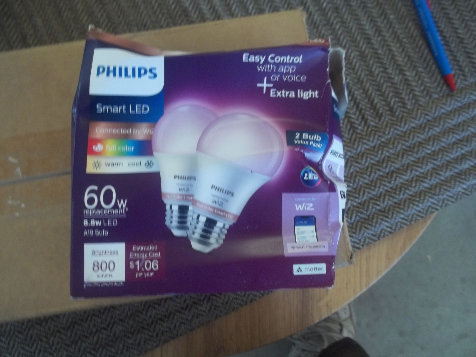 Phillips 60 Watt Smart Led 2 Pack