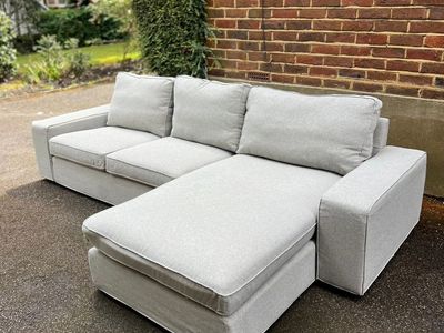 Gray L shaped Sectional with Chaise