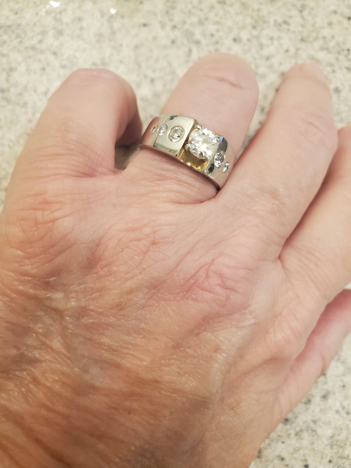 Vintage real diamonds engagement ring or wedding band. PRICED TO SELL