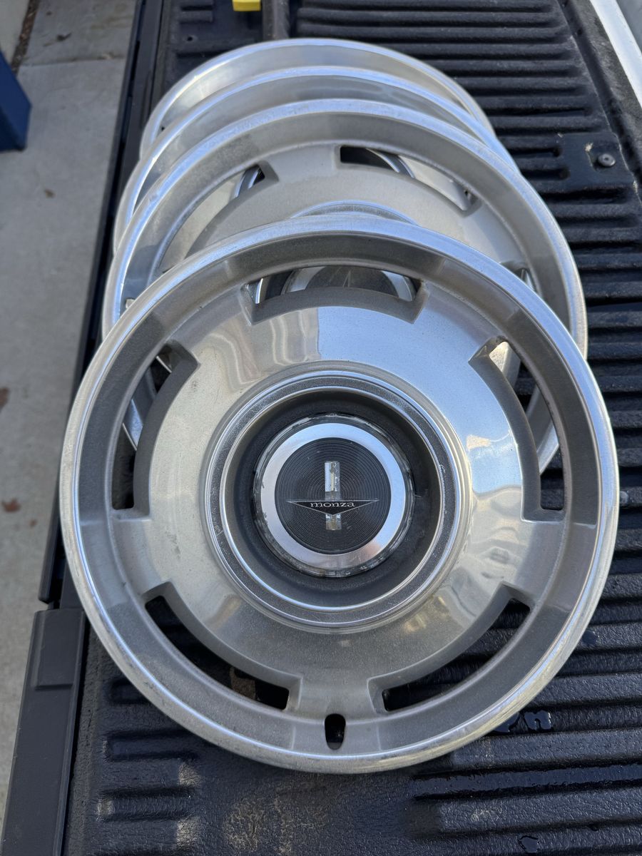 Vintage Set of 4 Chevy Monza Hubcaps/Wheel Covers - 13 or 14 inch - Classic Car Parts