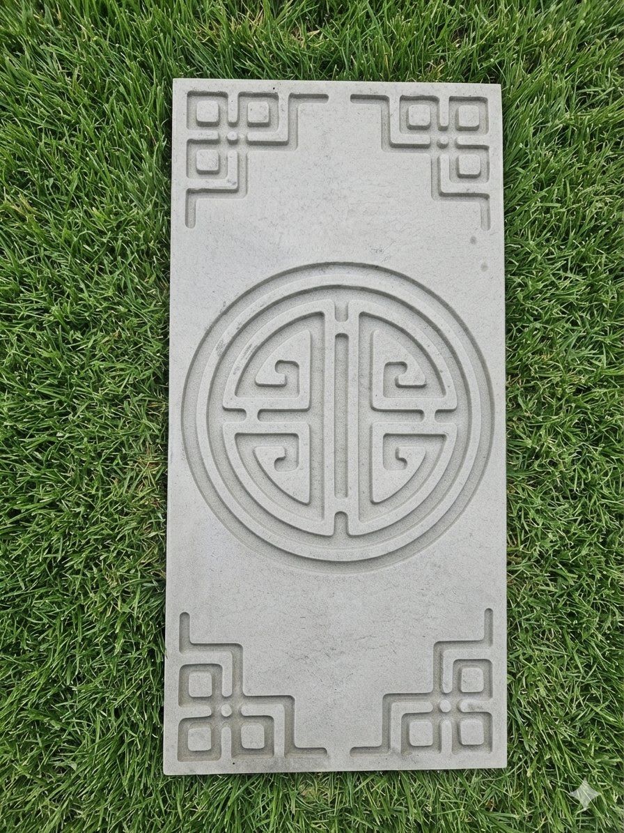 Decorative Garden Stepping Stone 12"x24"x1 wire reinforced. 