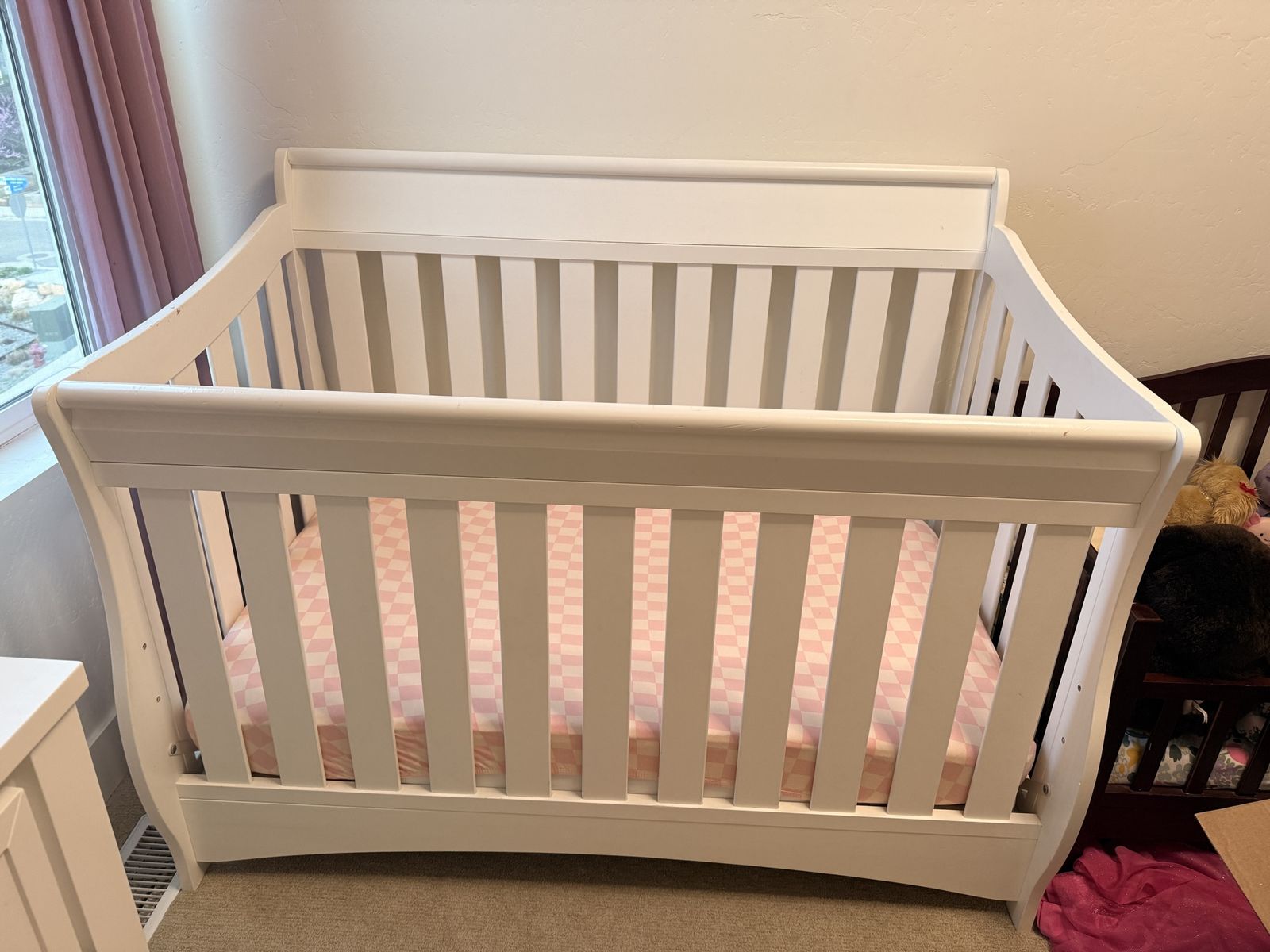 White Crib Adjustable Base