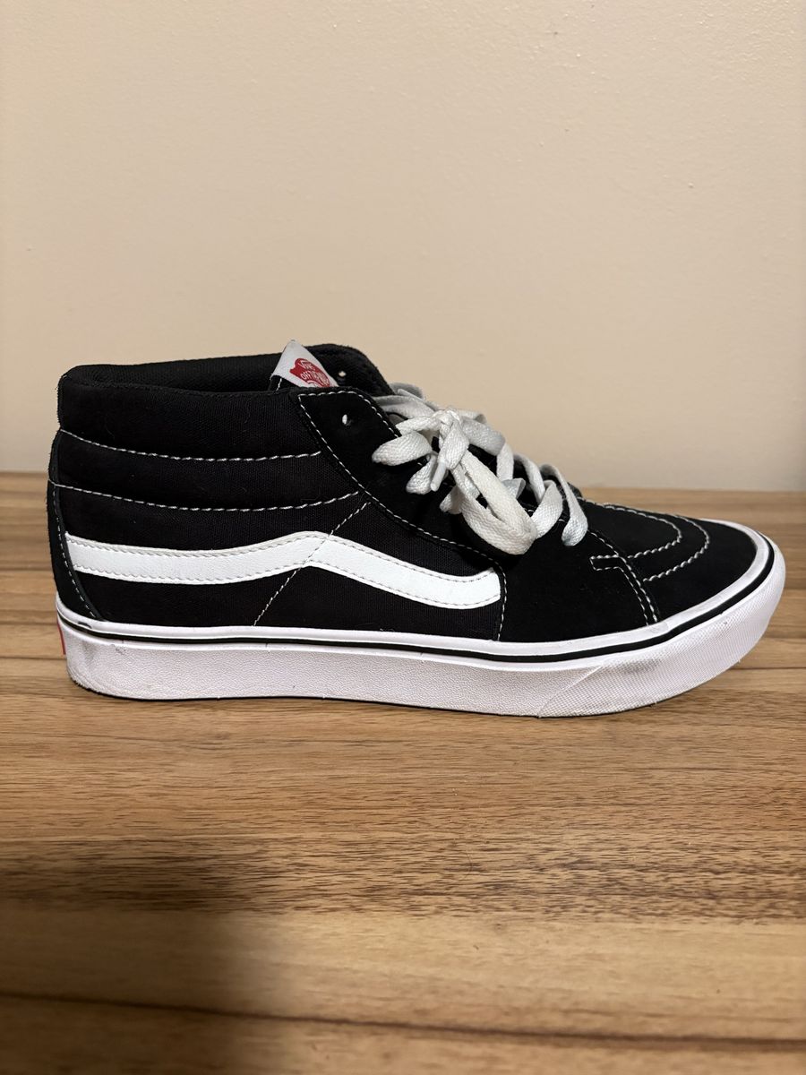 Vans Sk8-Mid Black and White Skate Shoes Size 9 men’s