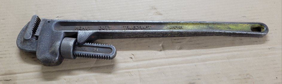 Truecraft 24-Inch Heavy Duty Pipe Wrench Model 1624 Made in Japan