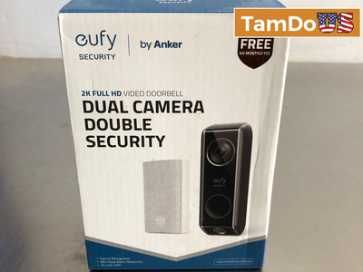 eufy Dual Camera Smart Video Doorbell + Chime 2K HDR Security Cam work w/ Alexa