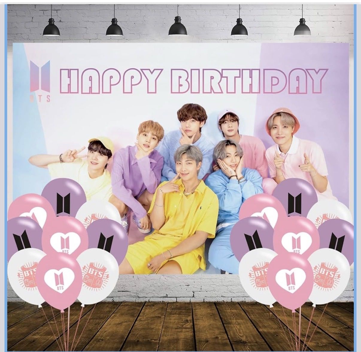 BTS Boy Band Birthday Party Decoration