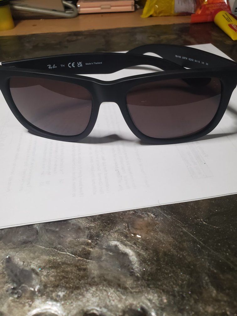 Ray-Ban RB 4165 Justin 622/5X Black Square Polarized Sunglasses 54-16 Made in Thailand