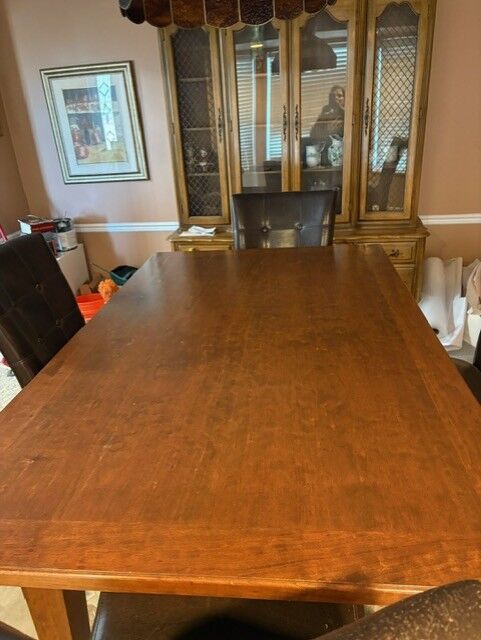 Hand made Cherry wood table and chairs