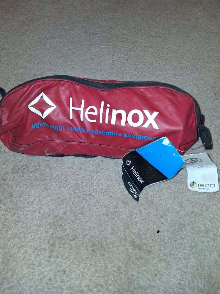 Helinox lightweight outdoor equipment/ chair. Portable, collapseable camping chair perfect for any outdoor activities