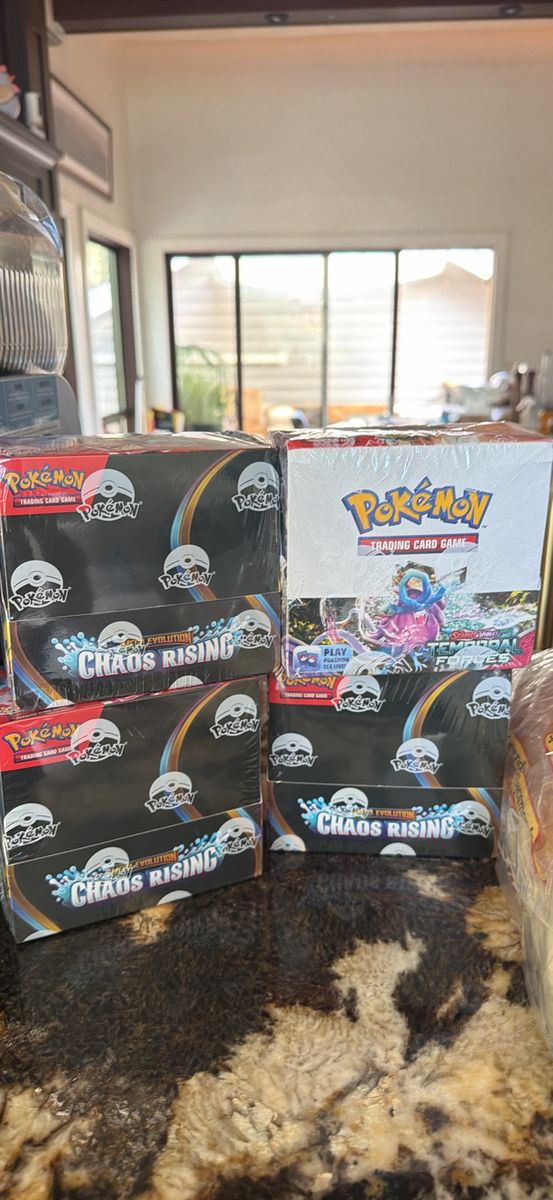 Pokemon TCG Sealed Booster Box Lot - Temporal Forces & Chaos Rising