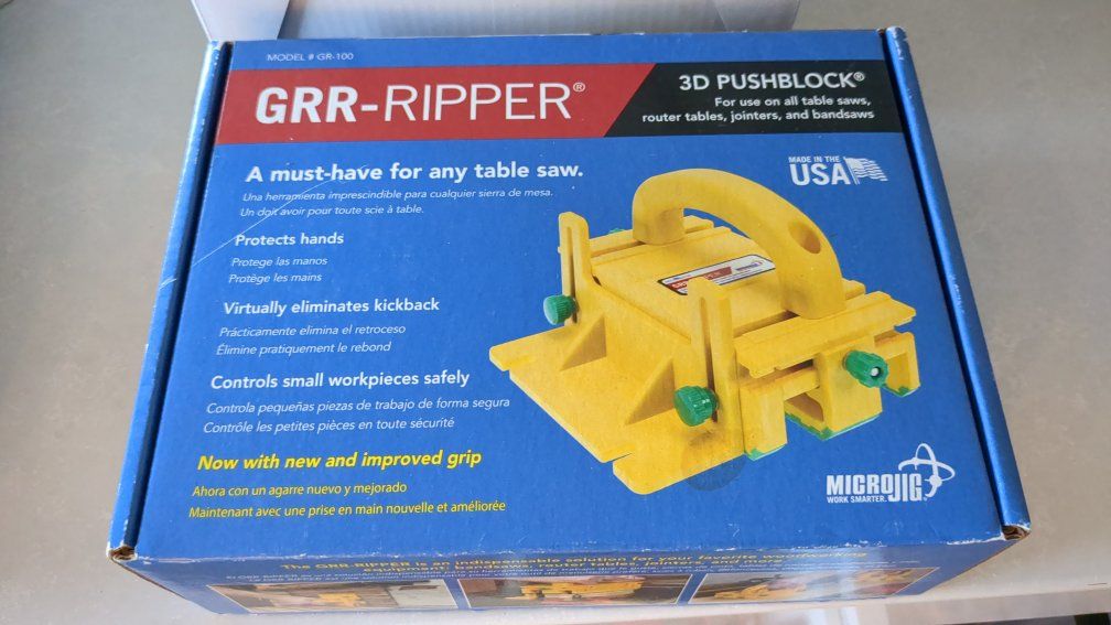 MICROJIG GRR-RIPPER 3D Pushblock GR-100 Table Saw Safety Tool