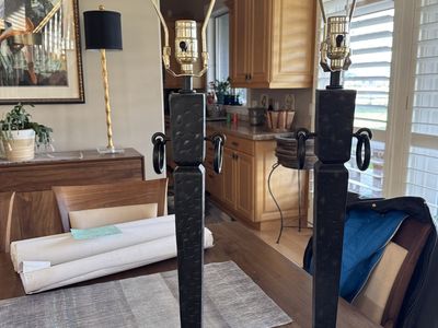 Black Hammered Lamps (2)