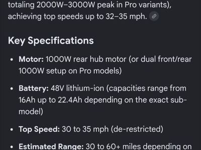 New EBike: 5 Speed 1000 Watt 48V Electric Bike Ready for Fun and Commutes
