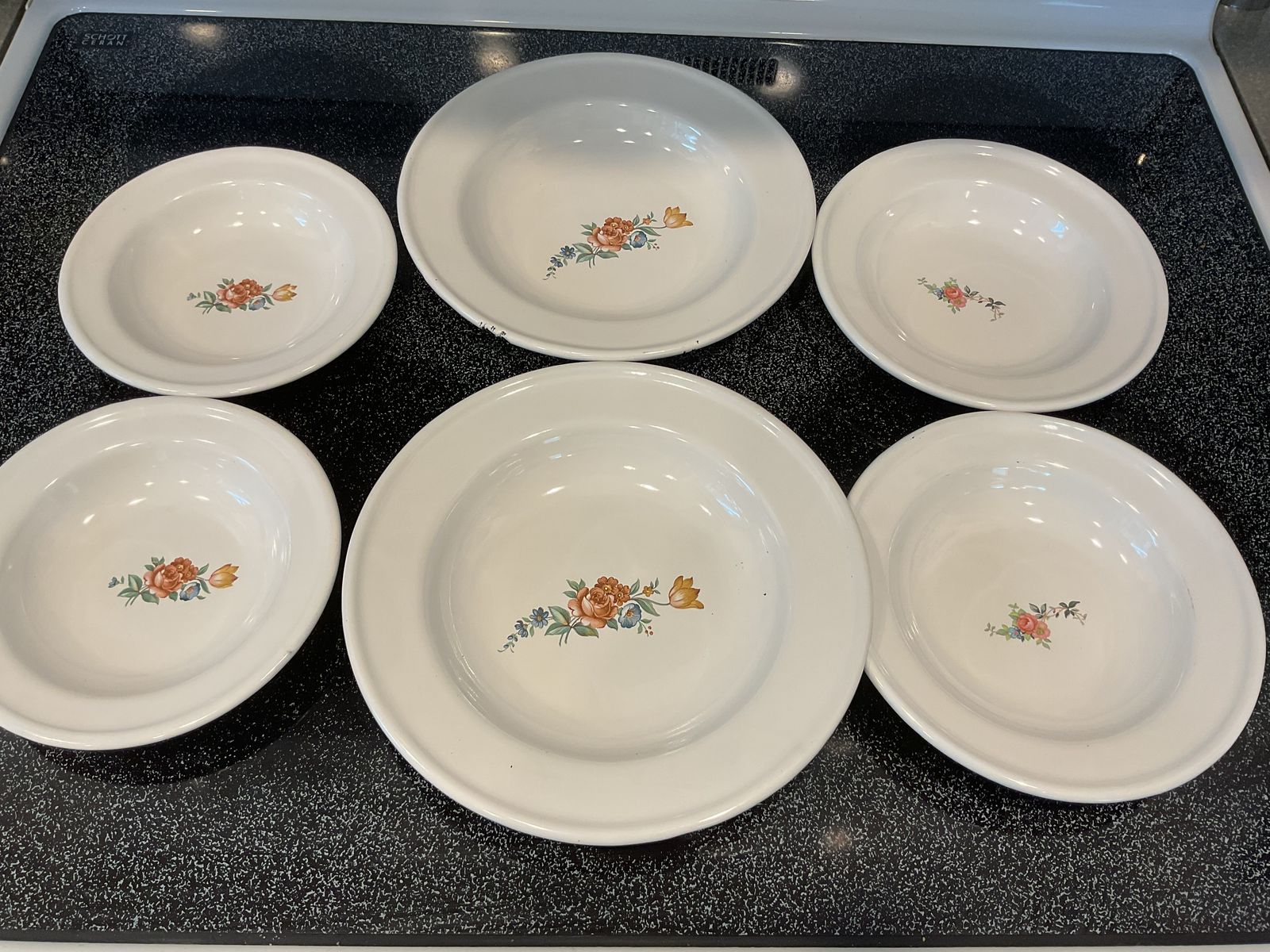 VTG 6 Piece Enamelware Dishes
