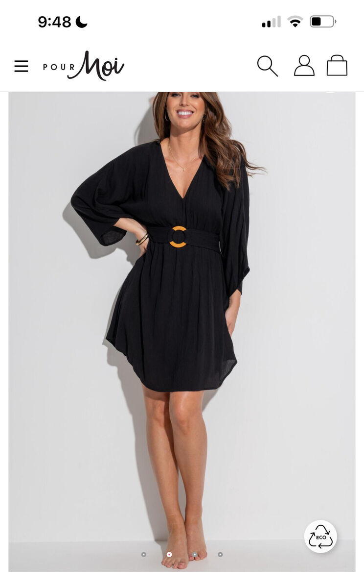 PourMoi Black Swimsuit Cover Plus Size