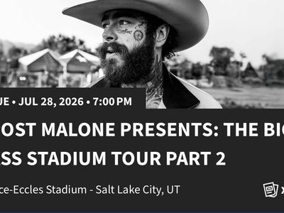 Post Malone Tickets x2 TONIGHT- Rice-Eccles Stadium, Jul 28 2026, 7:00 PM - Section W16