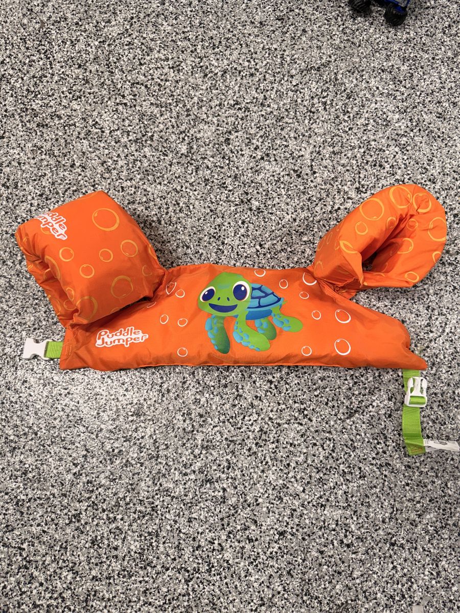 Puddle Jumper Orange Turtle Child Life Jacket - 33-55 lbs, USCG Approved