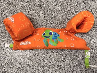 Puddle Jumper Orange Turtle Child Life Jacket - 33-55 lbs, USCG Approved