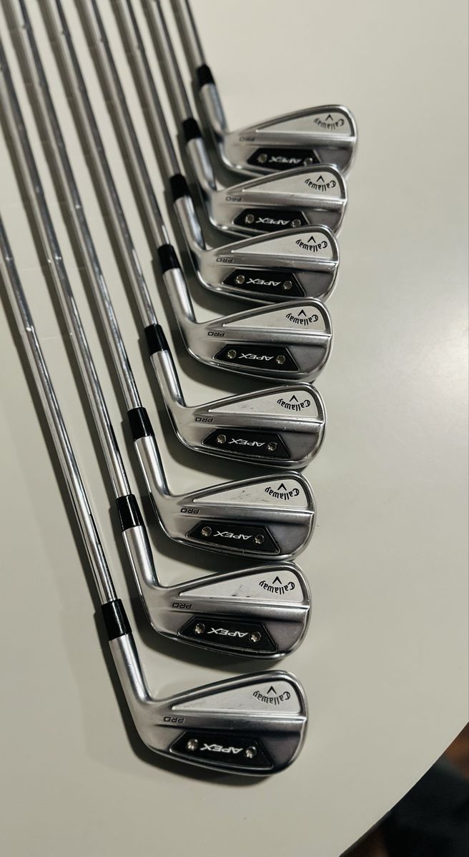 Callaway Apex Pro Forged Irons Set (4-PW, AW) Dynamic Gold S300 Steel Stiff Shafts Golf Pride Grips (8 Clubs)