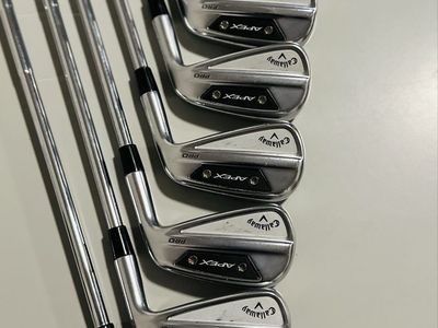 Callaway Apex Pro Forged Irons Set (4-PW, AW) Dynamic Gold S300 Steel Stiff Shafts Golf Pride Grips (8 Clubs)