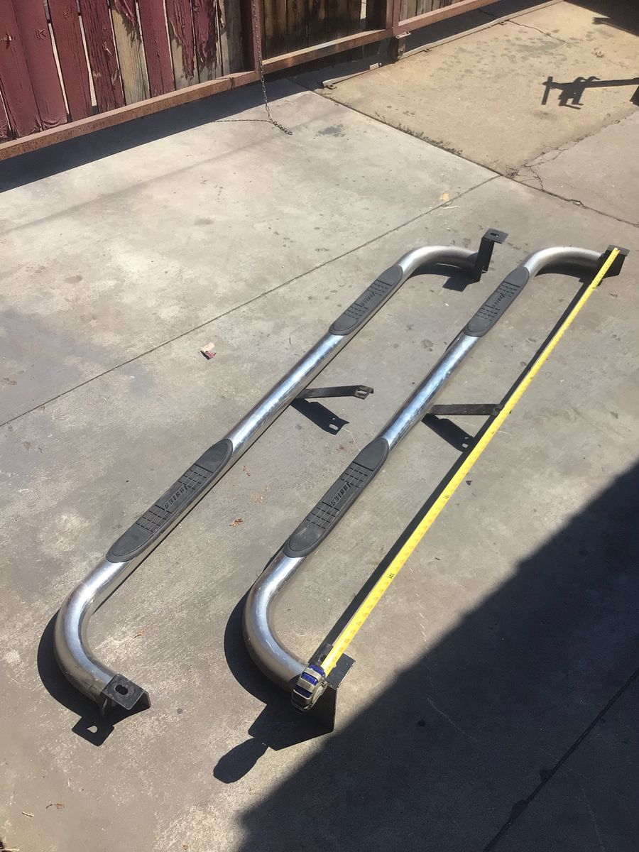 Pair of Chrome Stainless Steel Truck Nerf Bars Side Steps ~7ft