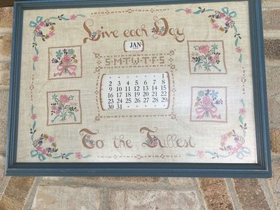 Hand embroidered calander