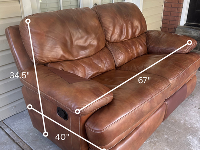 *Free Delivery* Flexsteel Reclining Leather Couch