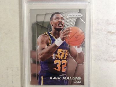 2014 Panini Prizm Karl Malone #183 Utah Jazz PSA 9 Mint Graded Trading Card