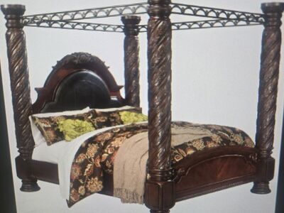 4 post bed and night stand