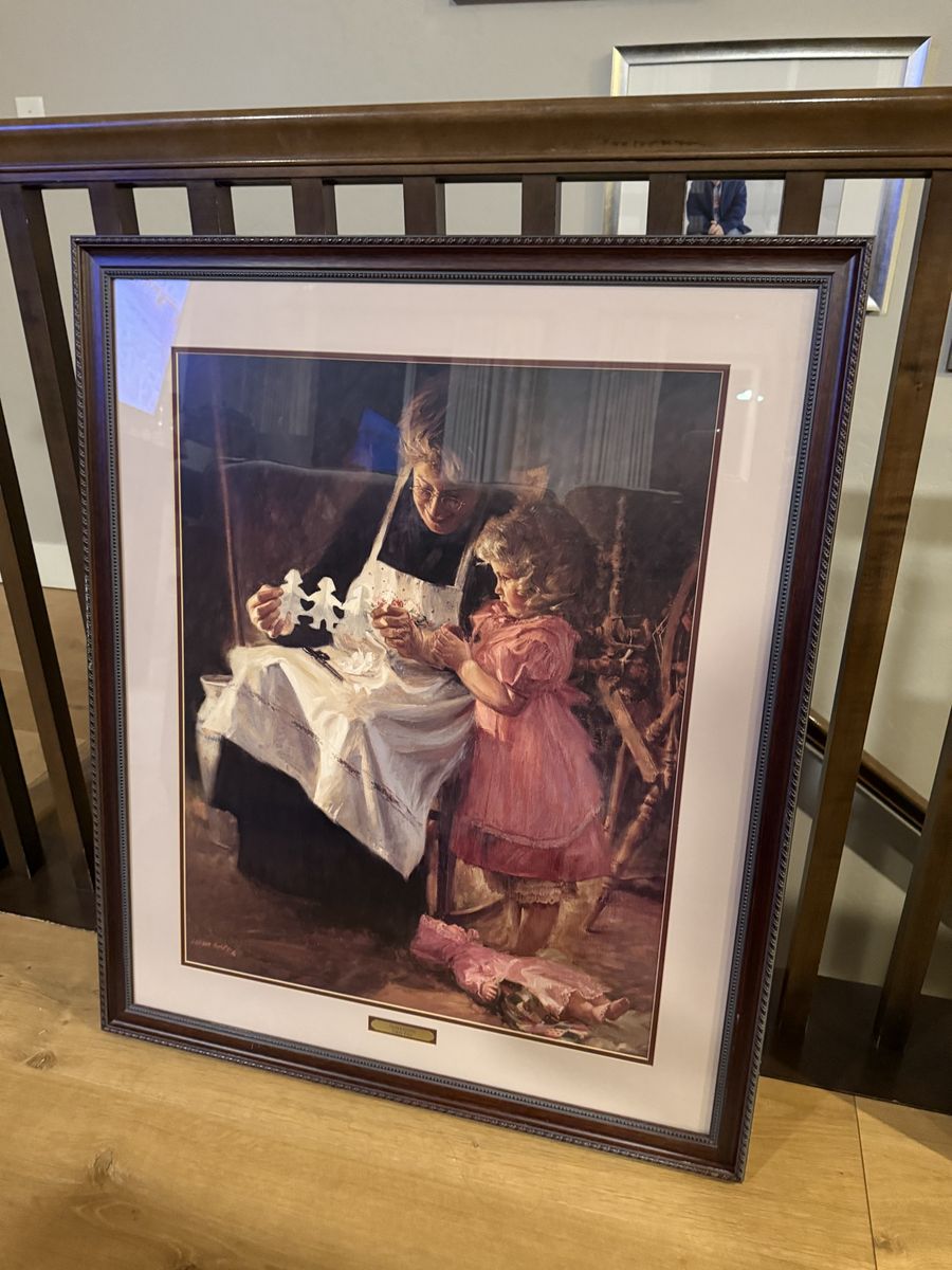 Framed & Matted Limited Edition S.L. Jones 'Grandma's Cookies' Print - 26x32 inches