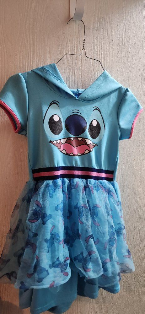 Disney Stitch Hooded Dress Size M 7/8 Character Costume
