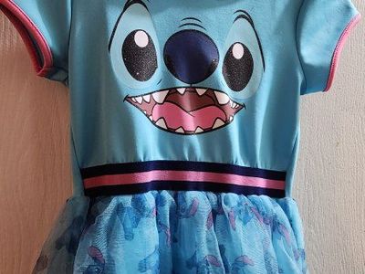 Disney Stitch Hooded Dress Size M 7/8 Character Costume