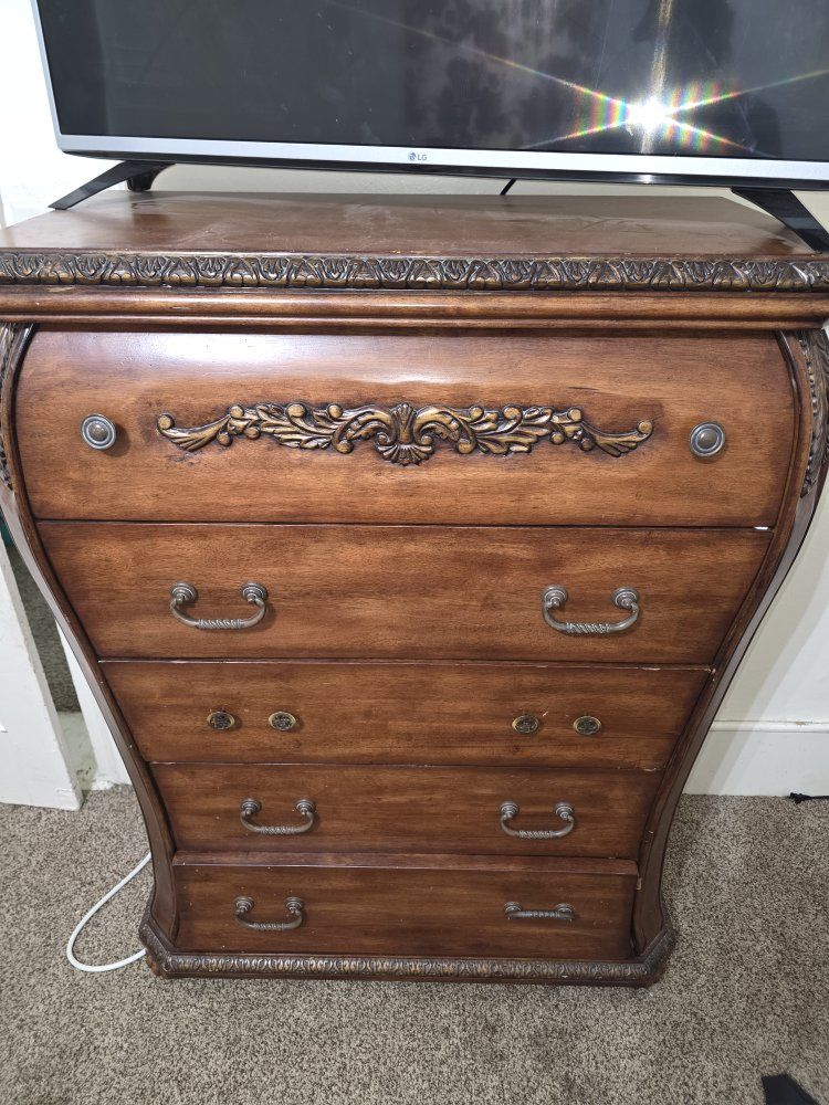dresser and tv