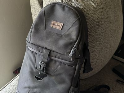 Mosiso Camera Backpack Black with Adjustable Interior Inserts & Shoulder Strap