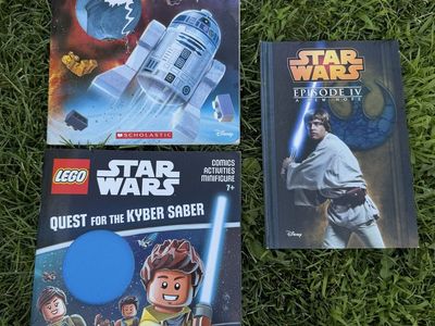 LEGO Star Wars Books & Episode IV: A New Hope Book Lot - Epic Space Adventures, Quest for Kyber Saber