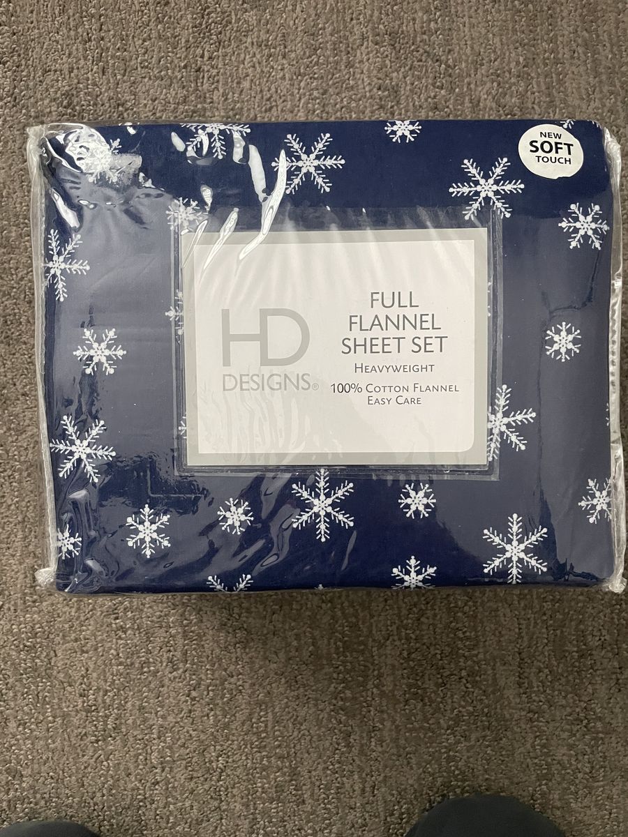 Full Flannel Sheet Set Heavyweight 100% Cotton Flannel