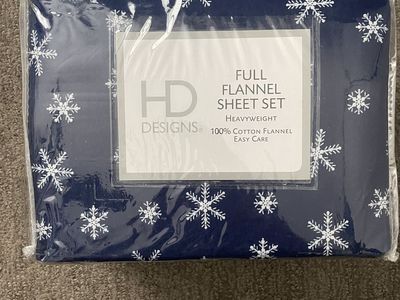 Full Flannel Sheet Set Heavyweight 100% Cotton Flannel